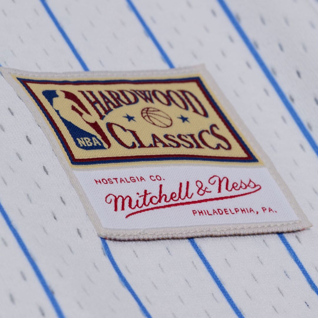 Cleveland Cavaliers Mitchell & Ness Head Coach Pinstripe Mesh Full-Button Baseball Jersey - White Official NBA Team Apparel Basketball Fan Gear