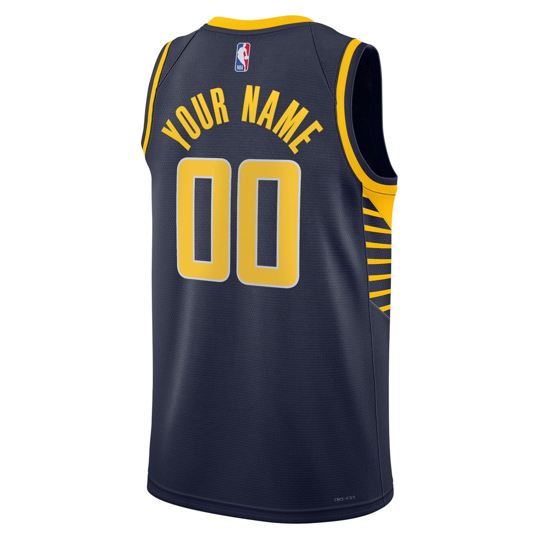 Indiana Pacers Nike Unisex 2022/23 Swingman Custom Jersey Navy - Icon Edition Official NBA Team Apparel Basketball Fan Gear