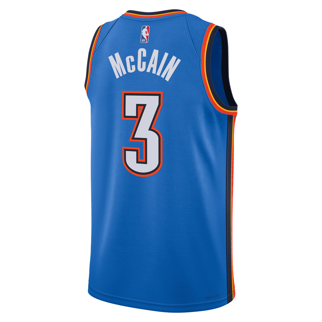 Jared McCain Oklahoma City Thunder Nike Unisex Swingman Jersey - Icon Edition - Blue Official NBA Team Apparel Basketball Fan Gear