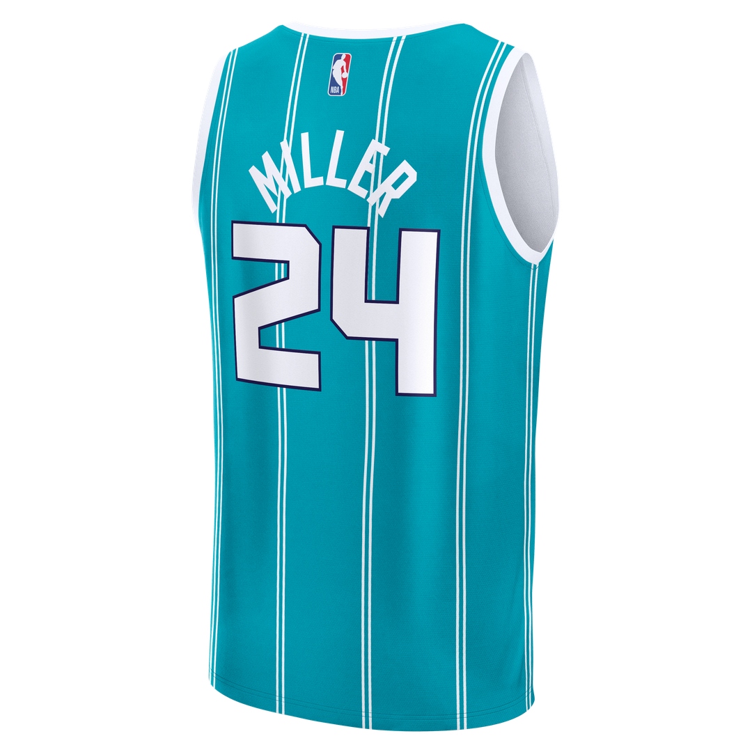 Brandon Miller Charlotte Hornets Fanatics Youth Fast Break Replica Jersey - Teal - Icon Edition Official NBA Team Apparel Basketball Fan Gear