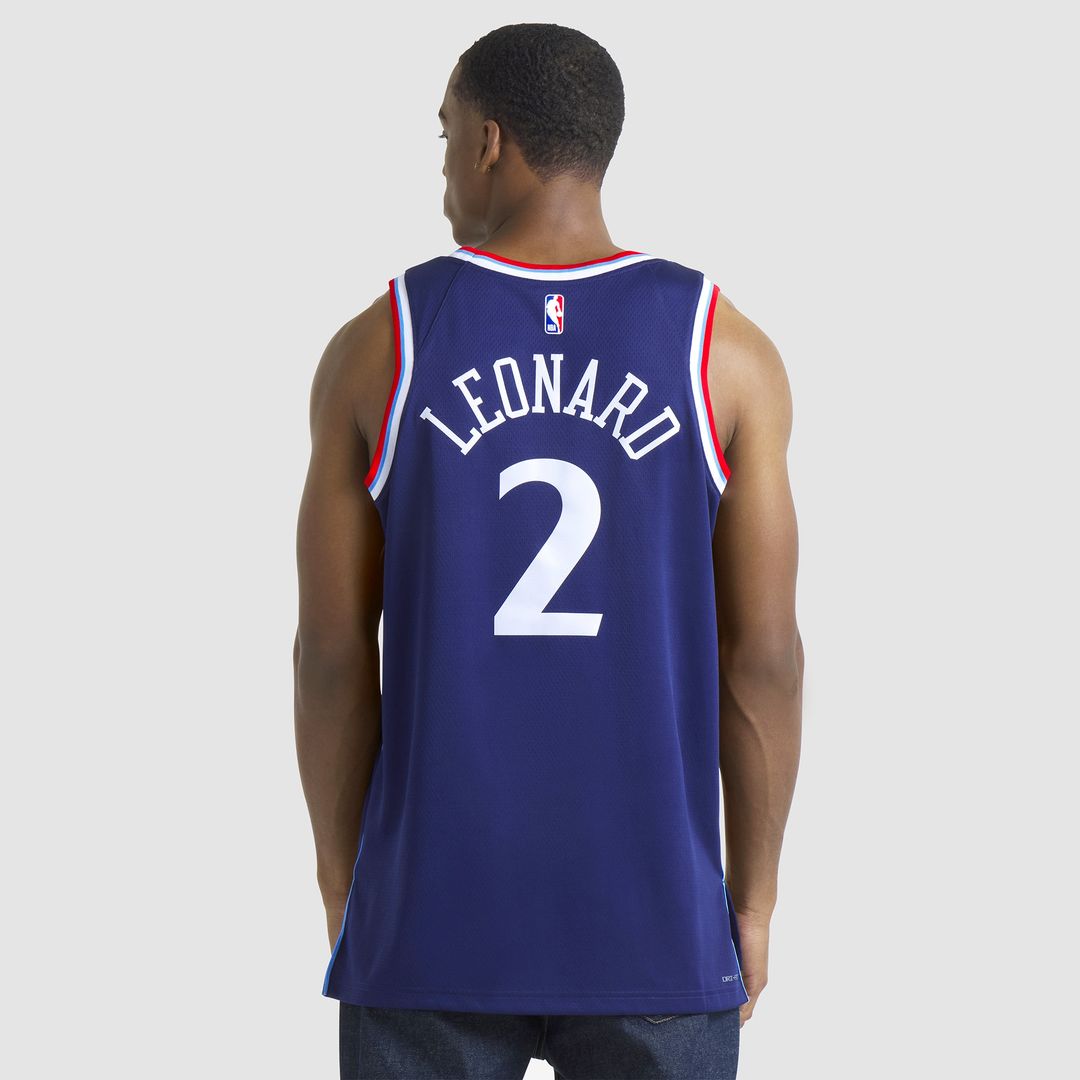 Kawhi Leonard LA Clippers Nike Unisex 2024/25 Swingman Jersey - Navy - Icon Edition Official NBA Team Apparel Basketball Fan Gear