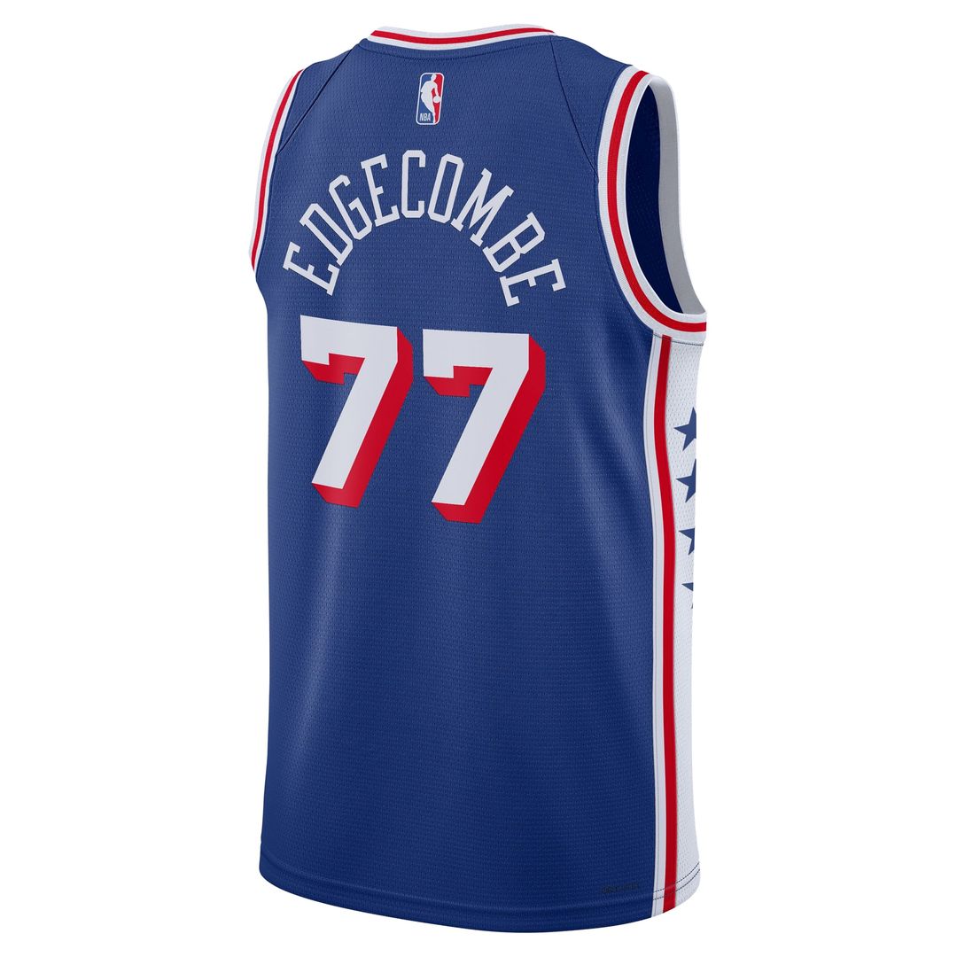 VJ Edgecombe Philadelphia 76ers Nike Unisex Swingman Jersey - Icon Edition - Royal Official NBA Team Apparel Basketball Fan Gear
