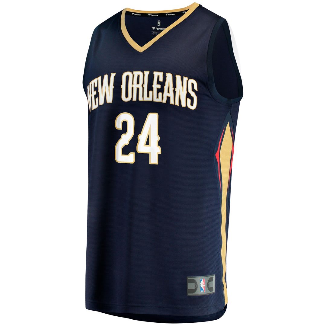 Jordan Hawkins New Orleans Pelicans Fanatics Fast Break Replica Jersey - Icon Edition - Navy Official NBA Team Apparel Basketball Fan Gear