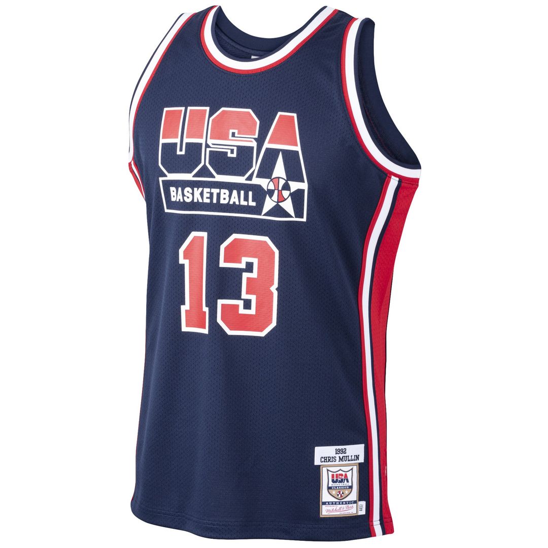 Chris Mullin USA Basketball Mitchell & Ness 1992 Dream Team Authentic Jersey - Navy Official NBA Team Apparel Basketball Fan Gear