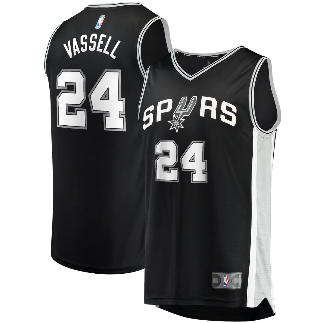 Devin Vassell San Antonio Spurs Fanatics Fast Break Replica Jersey - Icon Edition - Black Official NBA Team Apparel Basketball Fan Gear