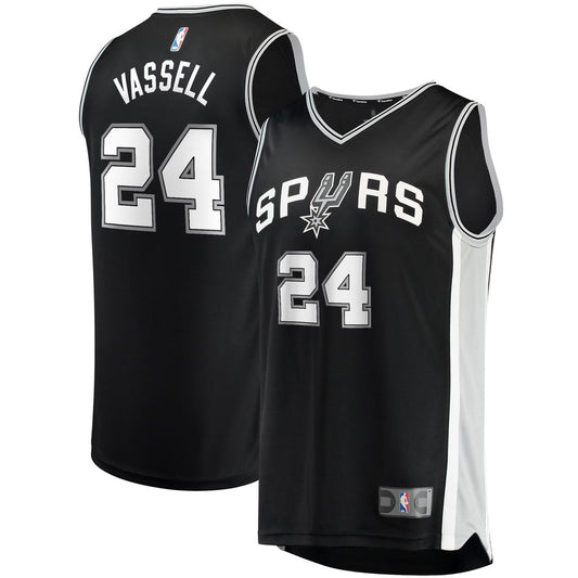 Devin Vassell San Antonio Spurs Fanatics Fast Break Replica Jersey - Icon Edition - Black Official NBA Team Apparel Basketball Fan Gear
