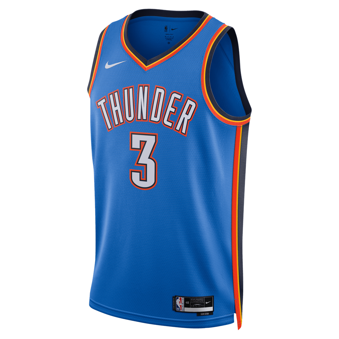 Jared McCain Oklahoma City Thunder Nike Unisex Swingman Jersey - Icon Edition - Blue Official NBA Team Apparel Basketball Fan Gear