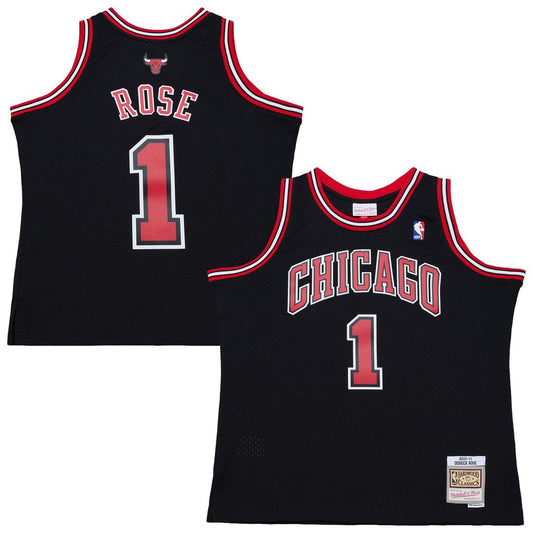 Derrick Rose Chicago Bulls Mitchell & Ness Big & Tall 2010/11 Swingman Jersey - Black Official NBA Team Apparel Basketball Fan Gear