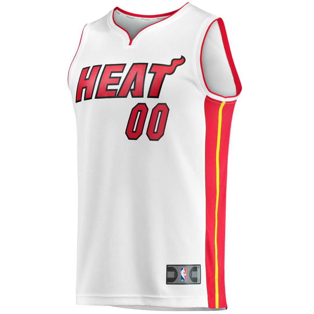 Miami Heat Fanatics Fast Break Custom Replica Jersey - Association Edition - White Official NBA Team Apparel Basketball Fan Gear