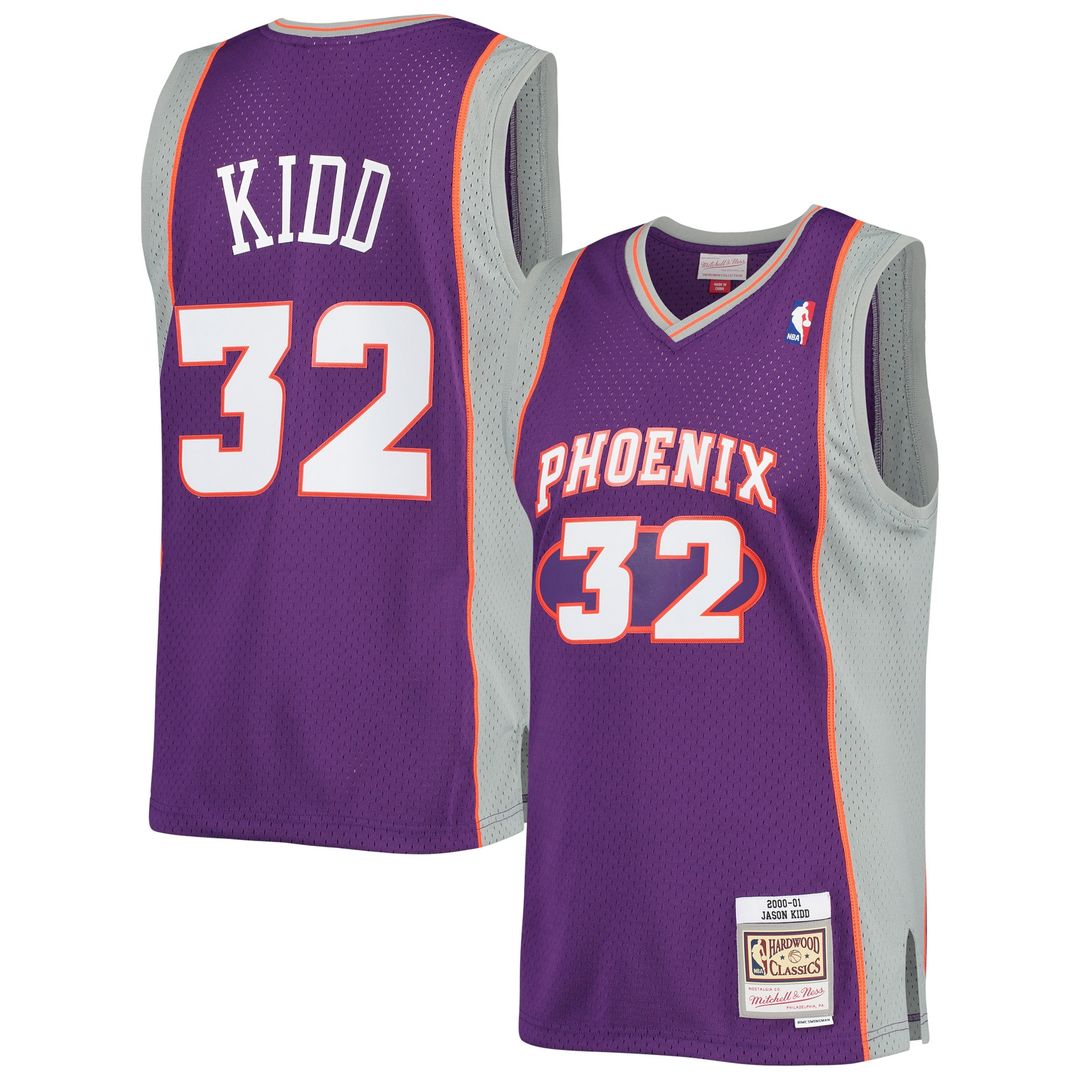 Jason Kidd Phoenix Suns Mitchell & Ness Big & Tall Hardwood Classics 2000/01 Swingman Jersey - Purple Official NBA Team Apparel Basketball Fan Gear