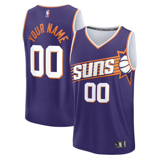 Phoenix Suns Fanatics Fast Break Custom Jersey - Icon Edition - Purple Official NBA Team Apparel Basketball Fan Gear