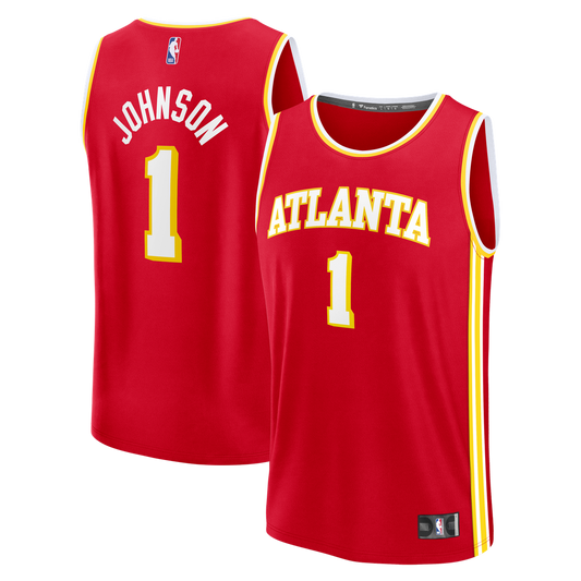 Jalen Johnson Atlanta Hawks Fanatics Youth Fast Break Jersey - Icon Edition - Red Official NBA Team Apparel Basketball Fan Gear
