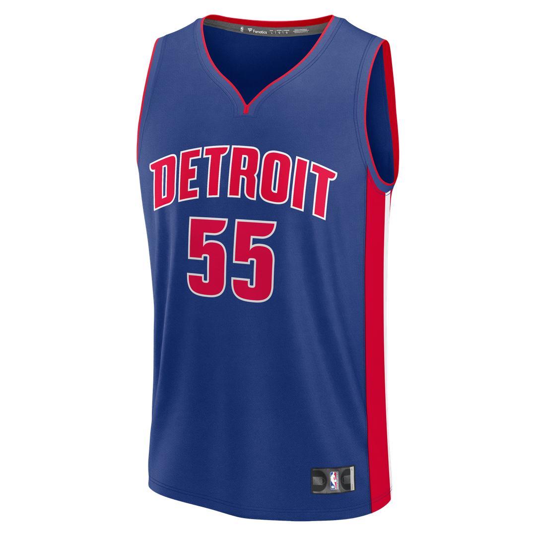 Duncan Robinson Detroit Pistons Fanatics Fast Break Jersey - Icon Edition - Blue Official NBA Team Apparel Basketball Fan Gear
