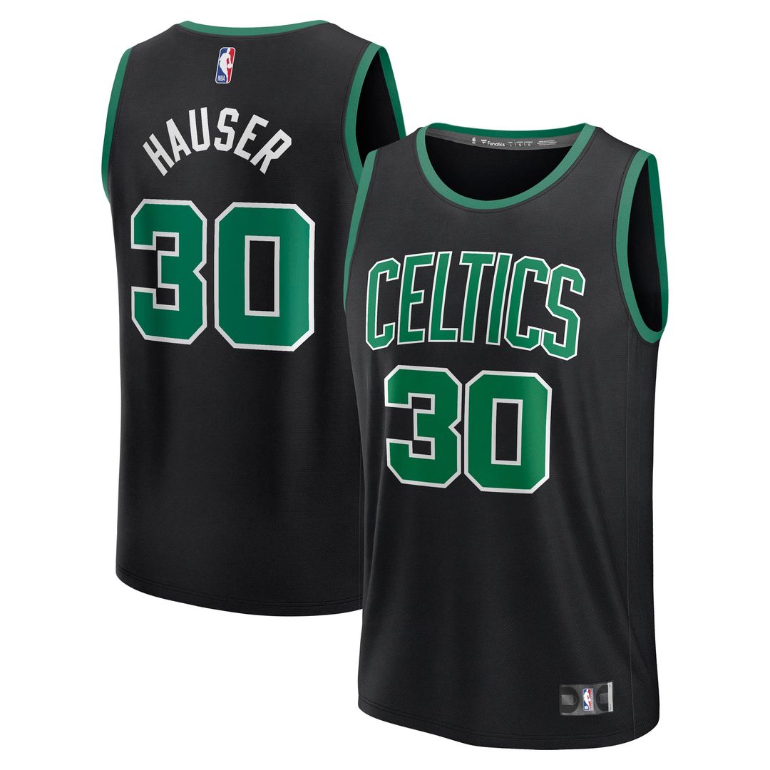 Sam Hauser Boston Celtics Fanatics Fast Break Replica Player Jersey - Statement Edition - Black Official NBA Team Apparel Basketball Fan Gear