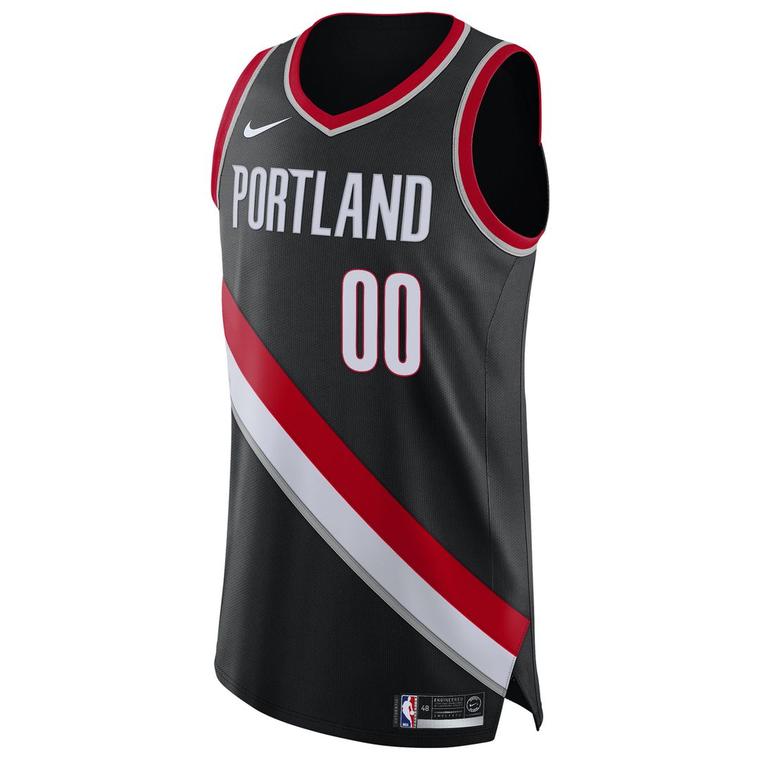 Portland Trail Blazers Nike 2020/21 Authentic Custom Jersey Black - Icon Edition Official NBA Team Apparel Basketball Fan Gear