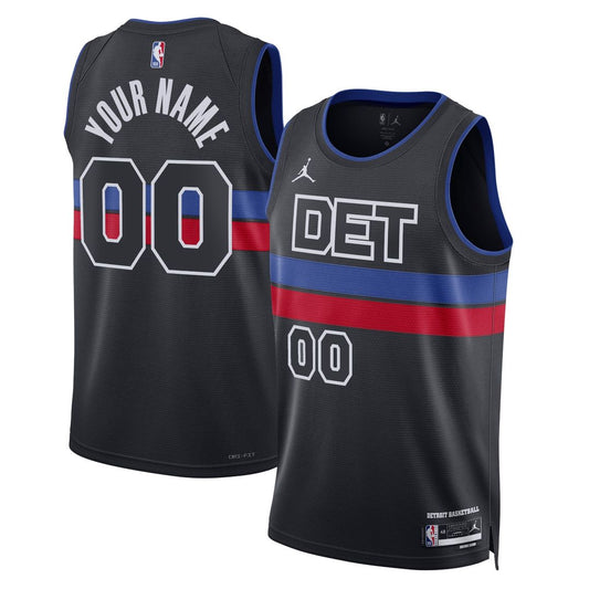 Detroit Pistons Jordan Brand Unisex 2022/23 Swingman Custom Jersey - Statement Edition - Blue Official NBA Team Apparel Basketball Fan Gear