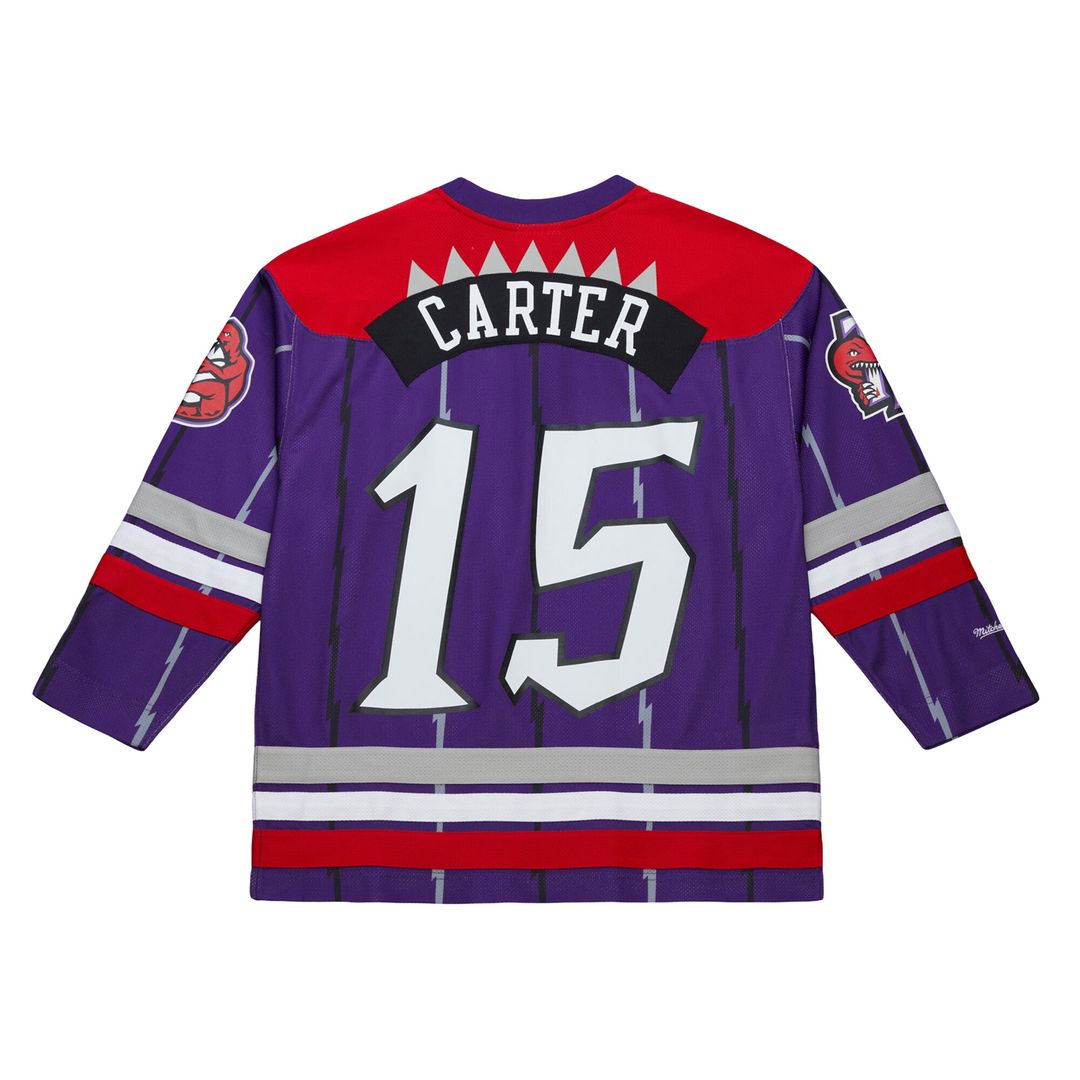 Vince Carter Toronto Raptors Mitchell & Ness Unisex Maxxed Out Fashion Hockey Jersey - Purple Official NBA Team Apparel Basketball Fan Gear