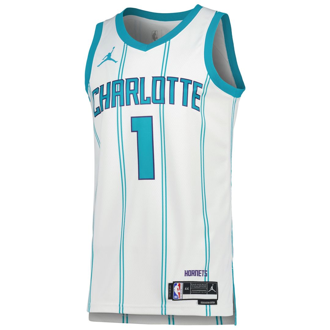 LaMelo Ball Charlotte Hornets Jordan Brand Unisex Swingman Jersey - Association Edition - White Official NBA Team Apparel Basketball Fan Gear