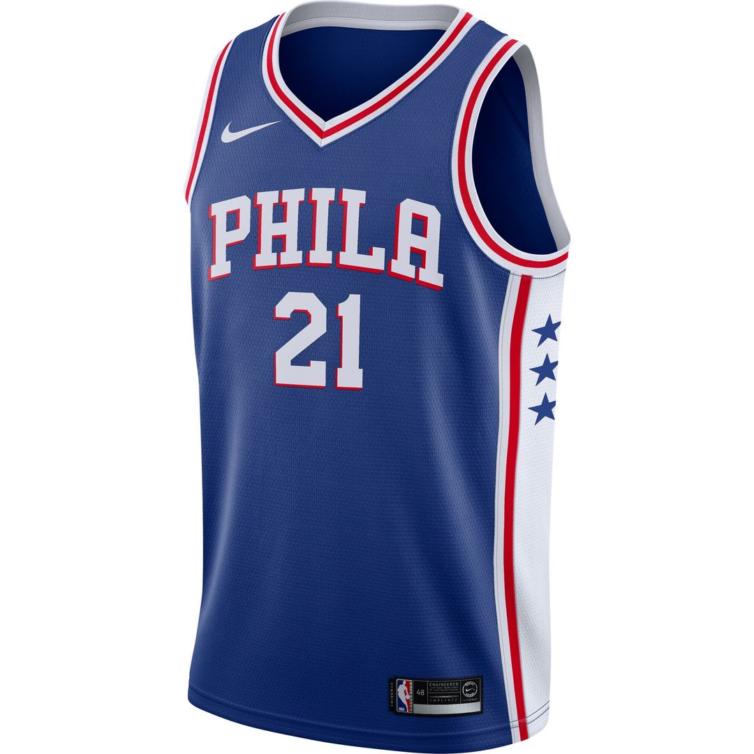 Joel Embiid Philadelphia 76ers Nike Swingman Jersey Royal - Icon Edition Official NBA Team Apparel Basketball Fan Gear