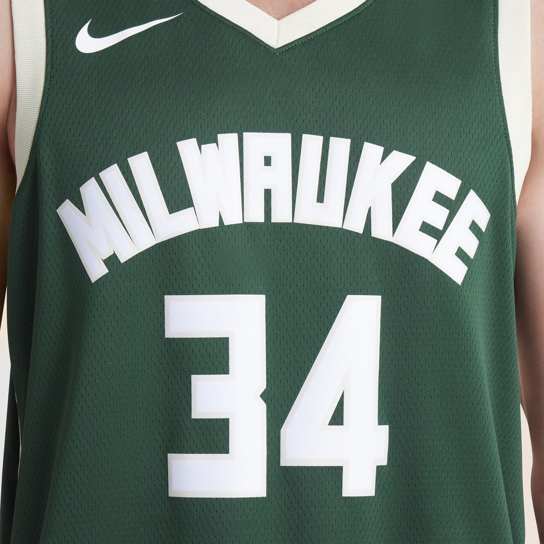 Giannis Antetokounmpo Milwaukee Bucks Nike Unisex Swingman Jersey - Icon Edition - Hunter Green Official NBA Team Apparel Basketball Fan Gear