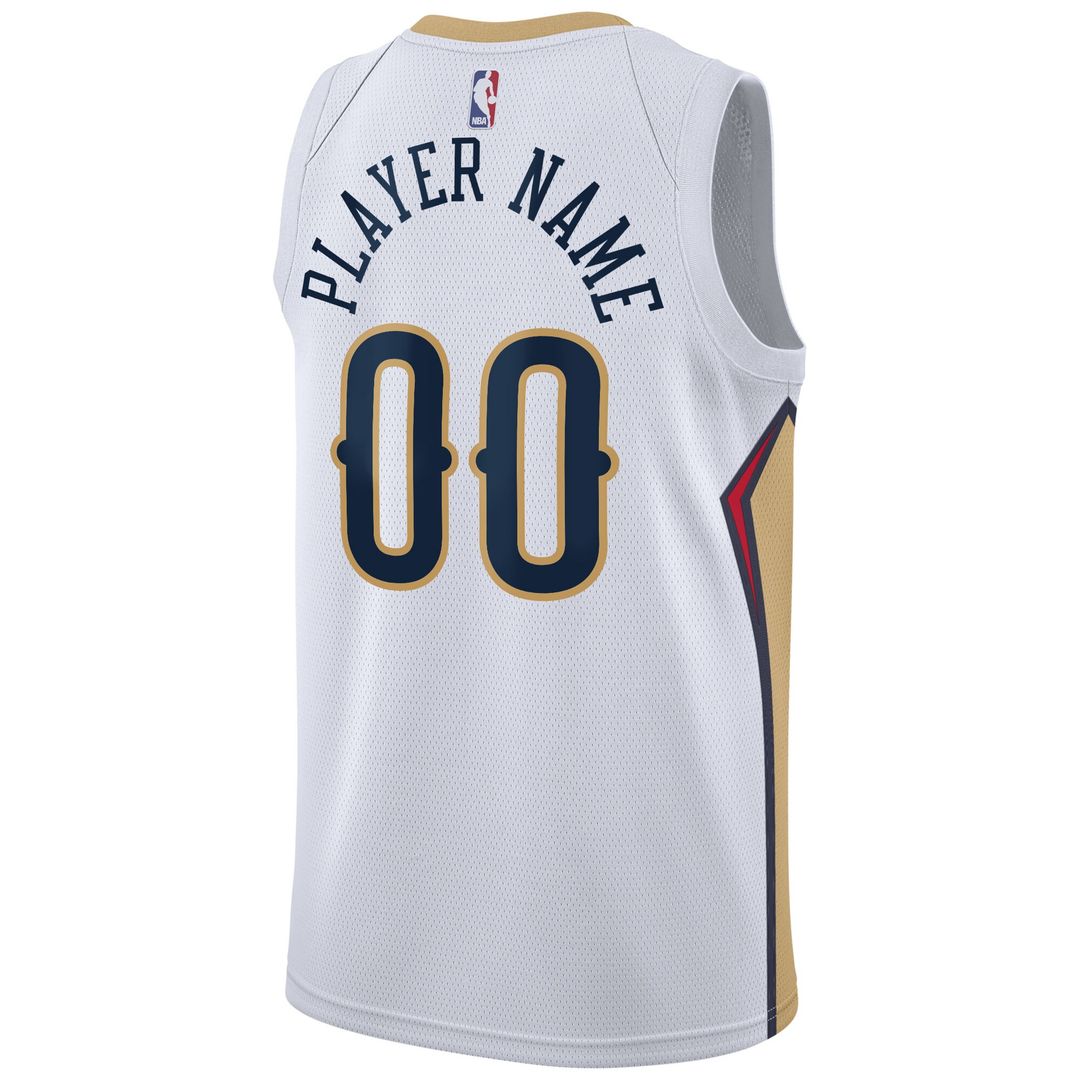 New Orleans Pelicans Nike 2020/21 Swingman Custom Jersey - Association Edition - White Official NBA Team Apparel Basketball Fan Gear