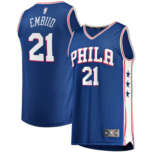 Joel Embiid Philadelphia 76ers Fanatics Fast Break Replica Player Jersey - Icon Edition - Royal Official NBA Team Apparel Basketball Fan Gear
