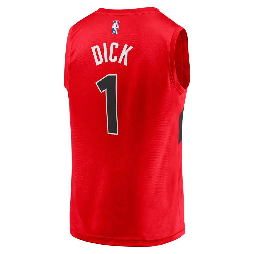 Gradey Dick Toronto Raptors Fanatics Fast Break Player Jersey - Icon Edition - Red Official NBA Team Apparel Basketball Fan Gear