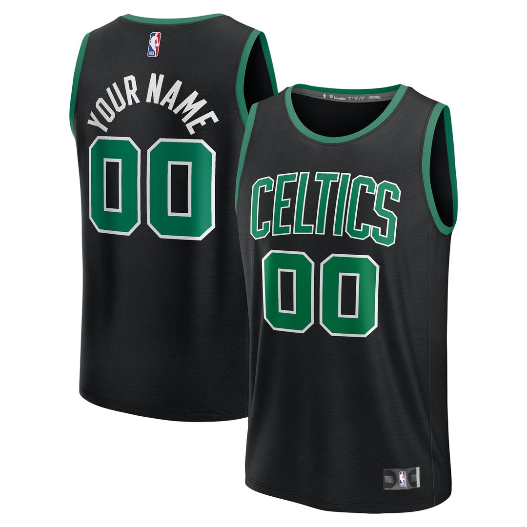 Boston Celtics Fanatics Fast Break Custom Jersey - Icon Edition - Kelly Green Official NBA Team Apparel Basketball Fan Gear