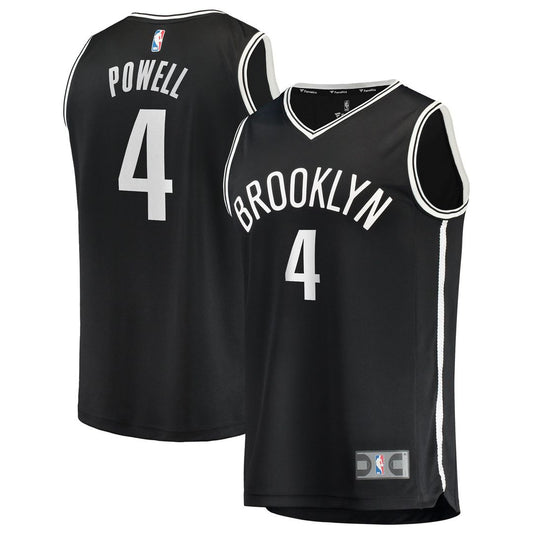 Drake Powell Brooklyn Nets Fanatics Youth Fast Break Replica Jersey - Black - Icon Edition Official NBA Team Apparel Basketball Fan Gear