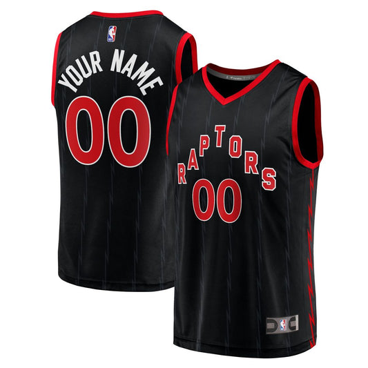 Toronto Raptors Fanatics Fast Break Replica Custom Jersey Black - Statement Edition Official NBA Team Apparel Basketball Fan Gear