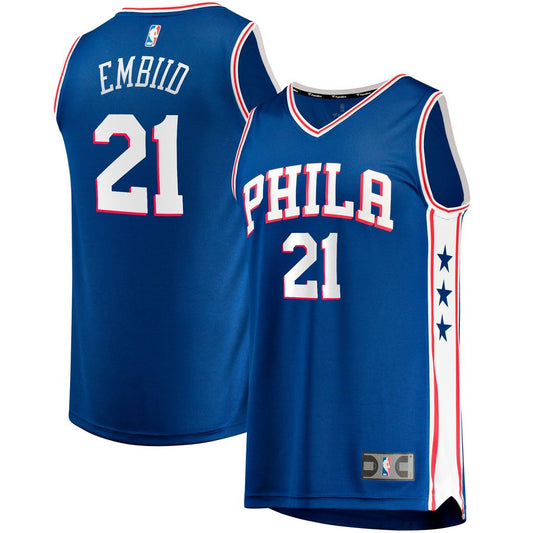 Joel Embiid Philadelphia 76ers Fanatics Big & Tall Fast Break Player Jersey - Royal - Icon Edition Official NBA Team Apparel Basketball Fan Gear