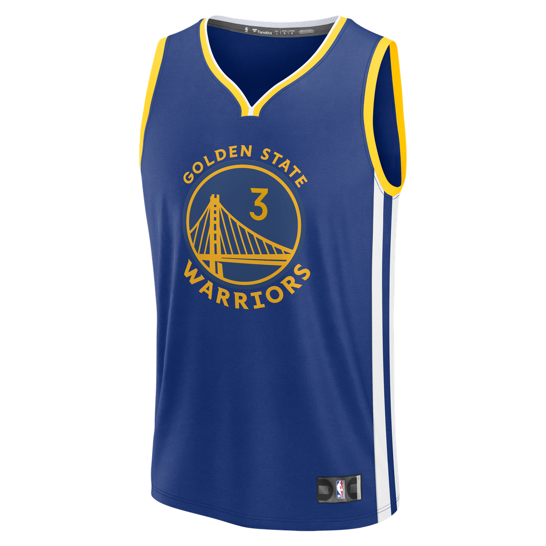 Will Richard Golden State Warriors Fanatics Fast Break Replica Jersey - Blue - Icon Edition Official NBA Team Apparel Basketball Fan Gear