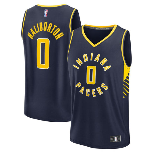 Tyrese Haliburton Indiana Pacers Fanatics Youth Fast Break Replica Player Jersey - Icon Edition - Navy Official NBA Team Apparel Basketball Fan Gear