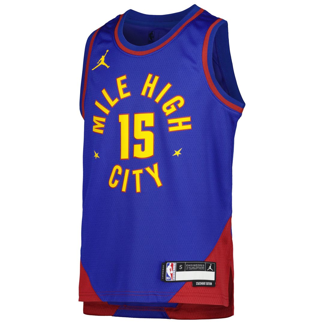 Nikola Jokic Denver Nuggets Jordan Brand Youth Swingman Jersey - Statement Edition - Blue Official NBA Team Apparel Basketball Fan Gear