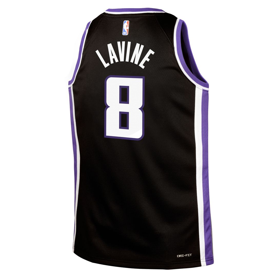Zach LaVine Sacramento Kings Nike Youth Swingman Jersey - Icon Edition - Black Official NBA Team Apparel Basketball Fan Gear