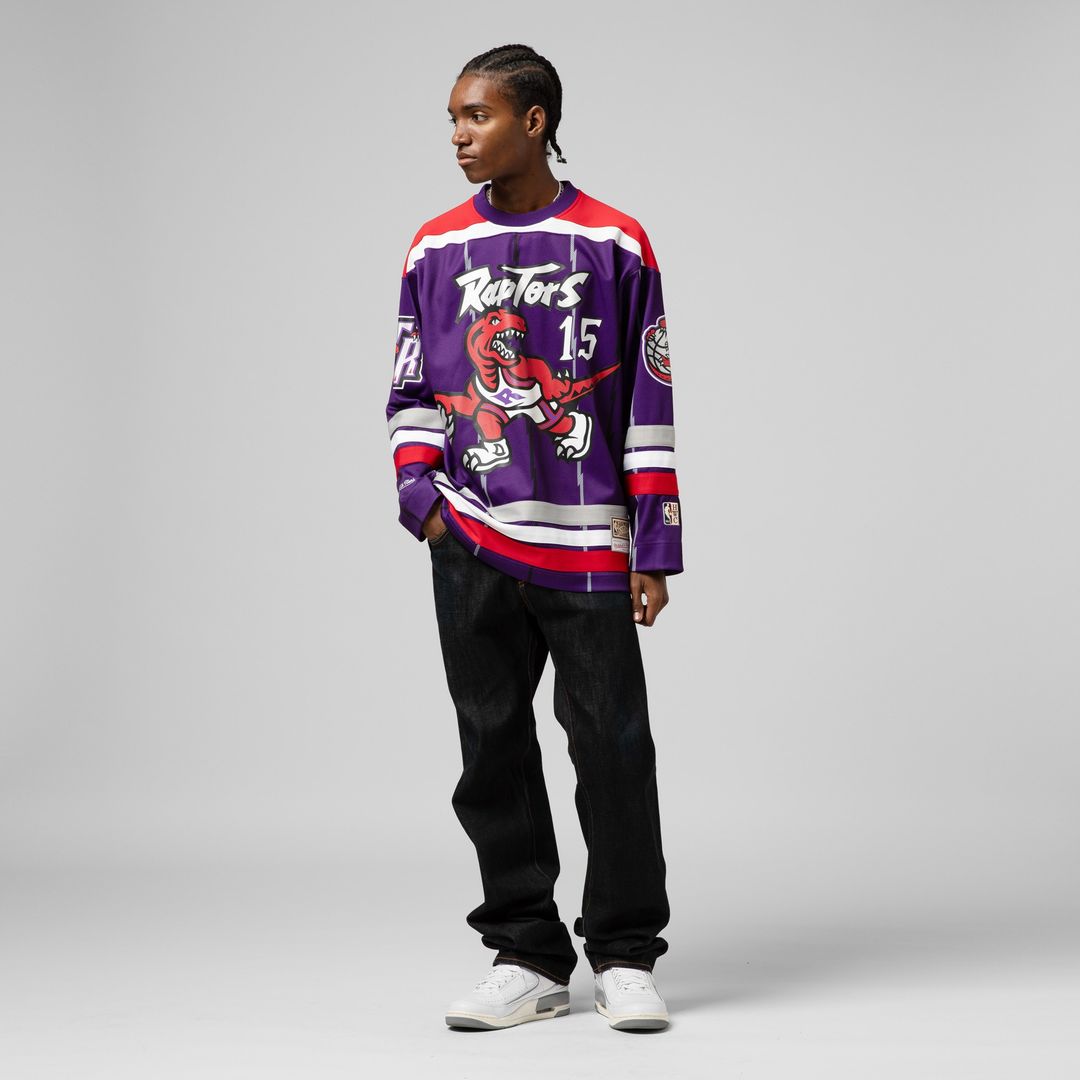 Vince Carter Toronto Raptors Mitchell & Ness Unisex Maxxed Out Fashion Hockey Jersey - Purple Official NBA Team Apparel Basketball Fan Gear