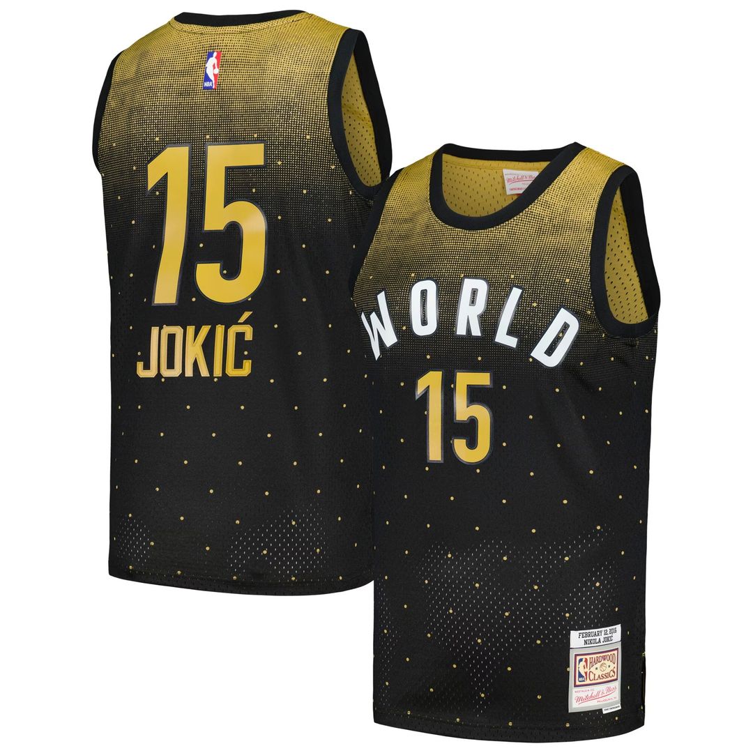 Nikola Jokic 2016 NBA Rising Stars Challenge Mitchell & Ness Hardwood Classics Swingman Jersey - Black Official NBA Team Apparel Basketball Fan Gear