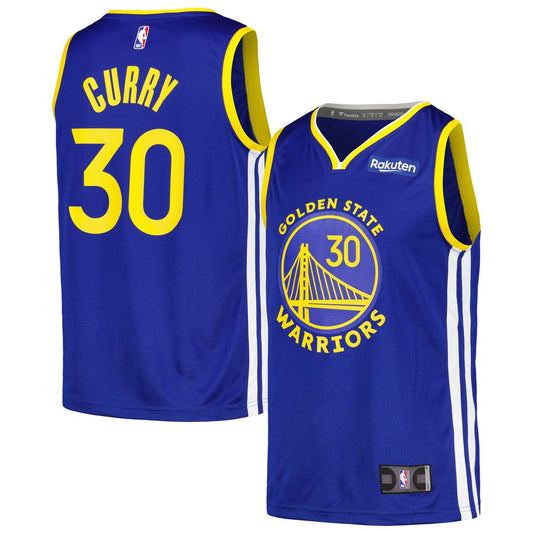 Stephen Curry Golden State Warriors Fanatics Fast Break Player Badge Jersey - Royal Official NBA Team Apparel Basketball Fan Gear