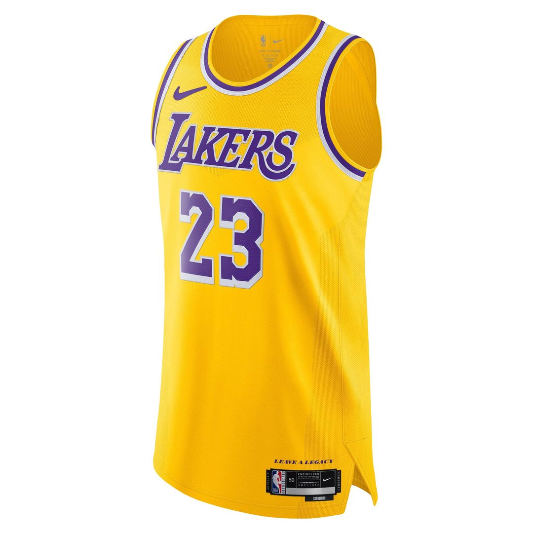 LeBron James Los Angeles Lakers Nike Authentic Jersey - Icon Edition - Gold Official NBA Team Apparel Basketball Fan Gear