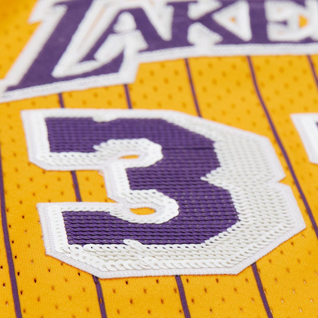 Magic Johnson Los Angeles Lakers Mitchell & Ness x DANNIJO Women's Fashion Cropped Basketball Jersey - Yellow Official NBA Team Apparel Basketball Fan
