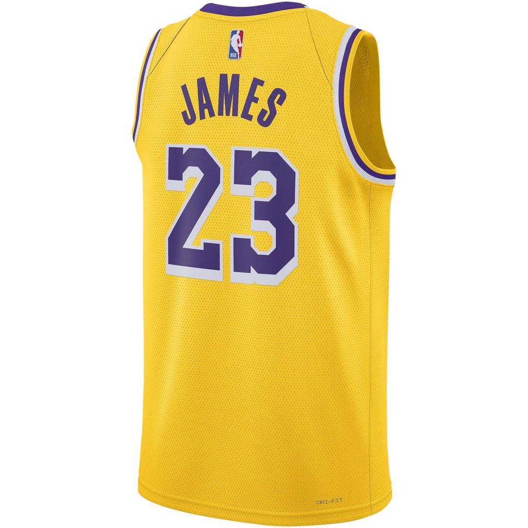 LeBron James Los Angeles Lakers Nike Unisex Swingman Jersey - Icon Edition - Gold Official NBA Team Apparel Basketball Fan Gear