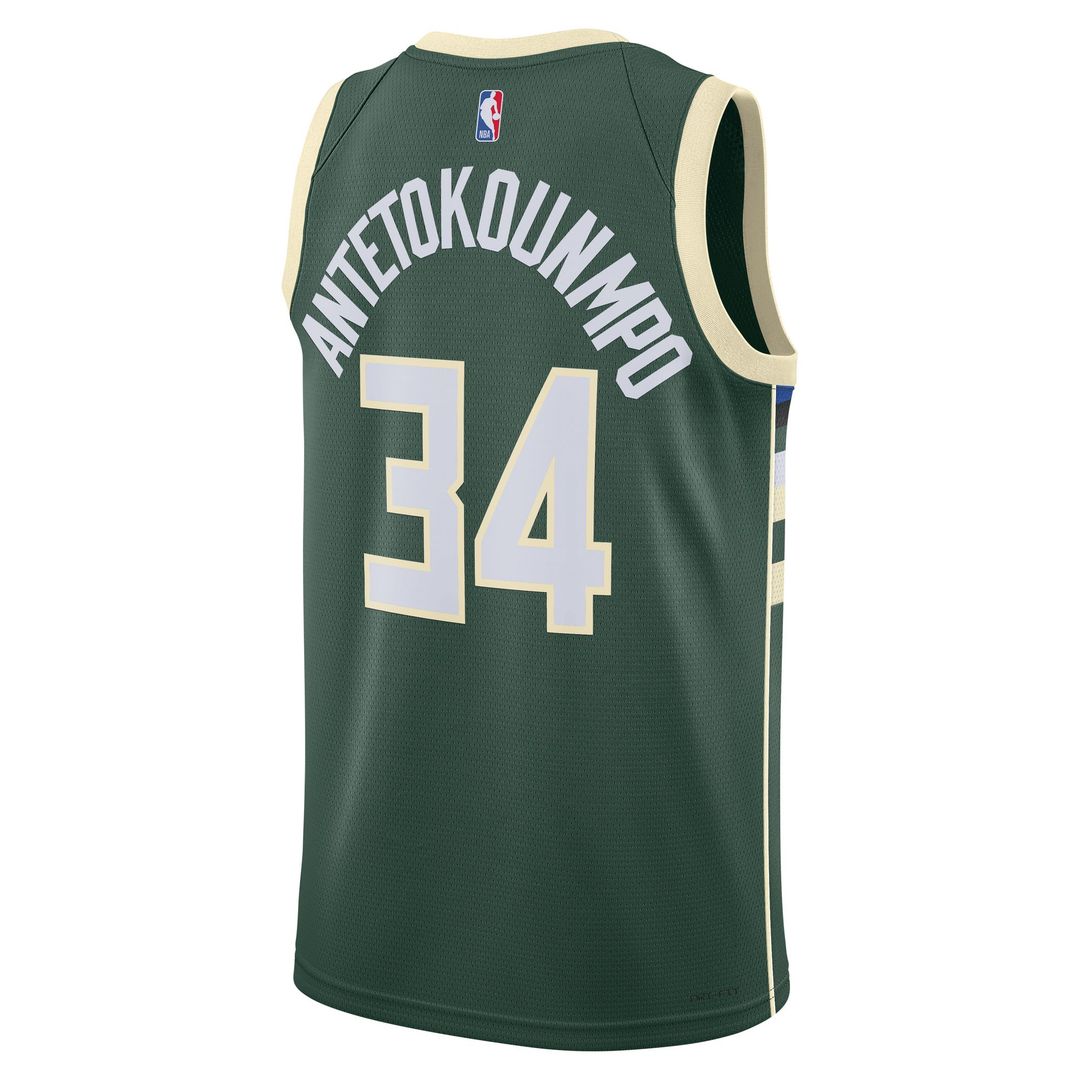 Giannis Antetokounmpo Milwaukee Bucks Nike Unisex Swingman Jersey - Icon Edition - Hunter Green Official NBA Team Apparel Basketball Fan Gear