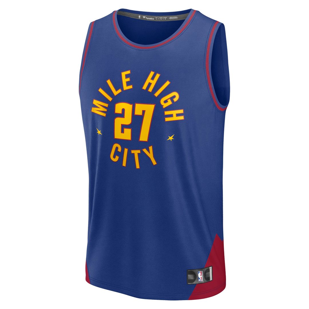 Jamal Murray Denver Nuggets Fanatics Fast Break Replica Player Jersey - Statement Edition - Blue Official NBA Team Apparel Basketball Fan Gear
