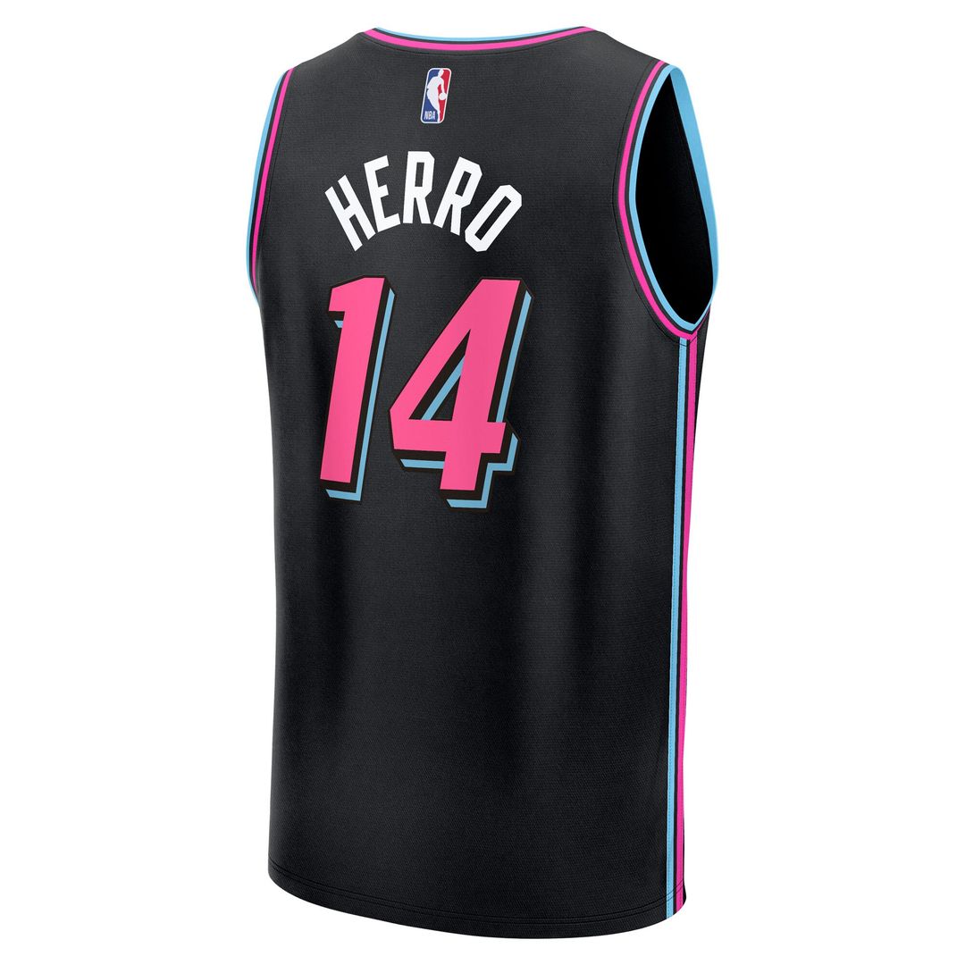 Tyler Herro Miami Heat Fanatics 2025/26 City Edition Fast Break Jersey - Black Official NBA Team Apparel Basketball Fan Gear