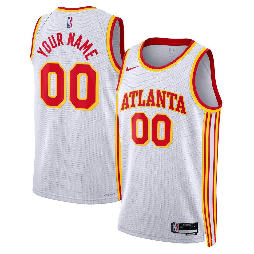 Atlanta Hawks Nike Unisex Swingman Custom Jersey Red - Icon Edition Official NBA Team Apparel Basketball Fan Gear