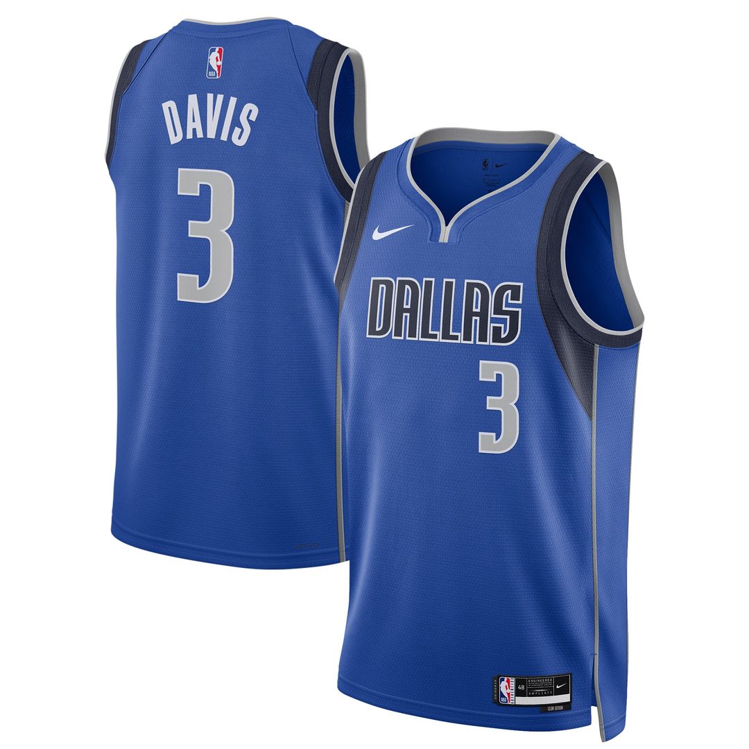 Anthony Davis Dallas Mavericks Nike Unisex Swingman Player Jersey - Icon Edition - Blue Official NBA Team Apparel Basketball Fan Gear