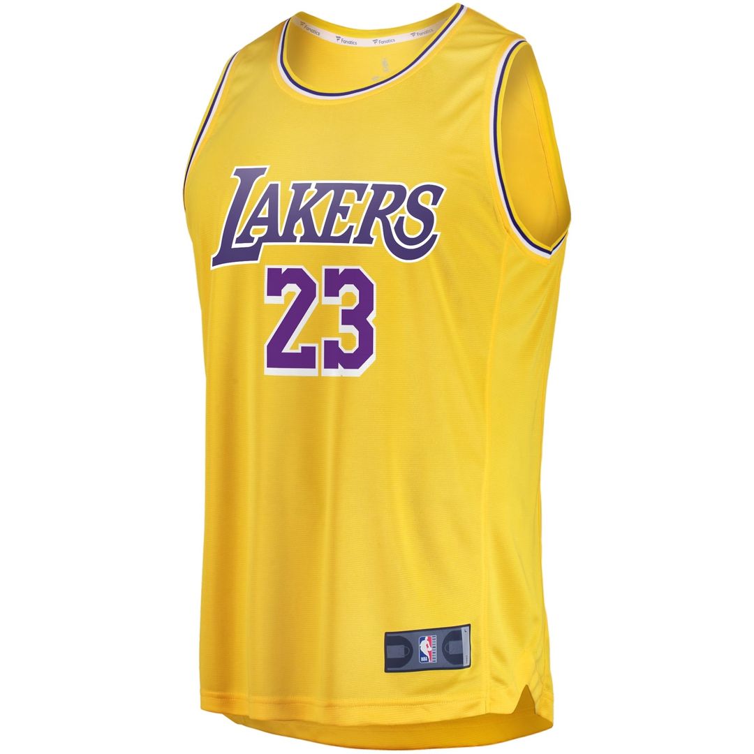 LeBron James Los Angeles Lakers Fanatics Big & Tall Fast Break Player Jersey - Gold - Icon Edition Official NBA Team Apparel Basketball Fan Gear