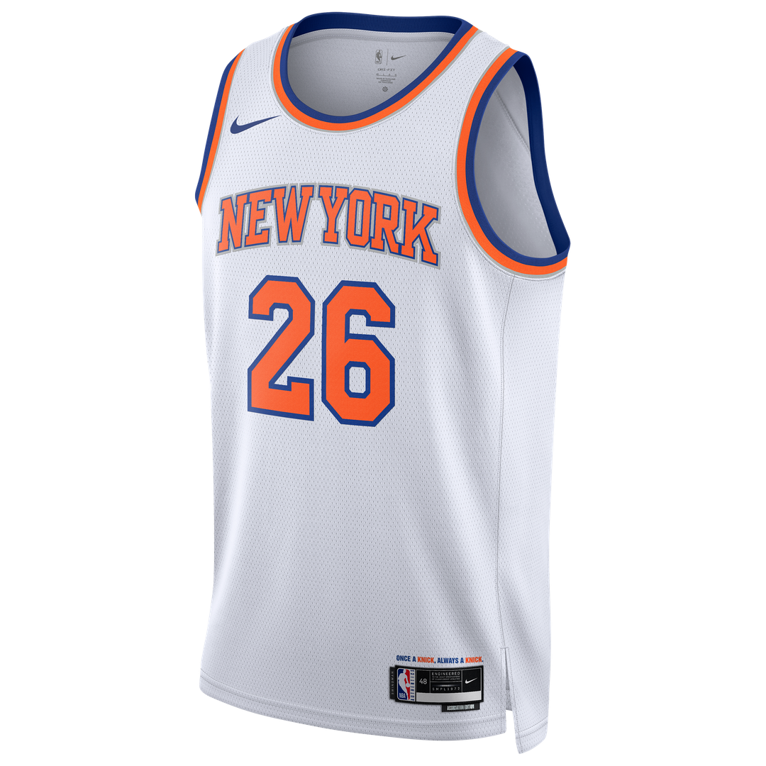 New York Knicks Nike Unisex 2026 NBA Finals Champions Always 26 Swingman Jersey - White - Association Edition Official NBA Team Apparel Basketball Fan