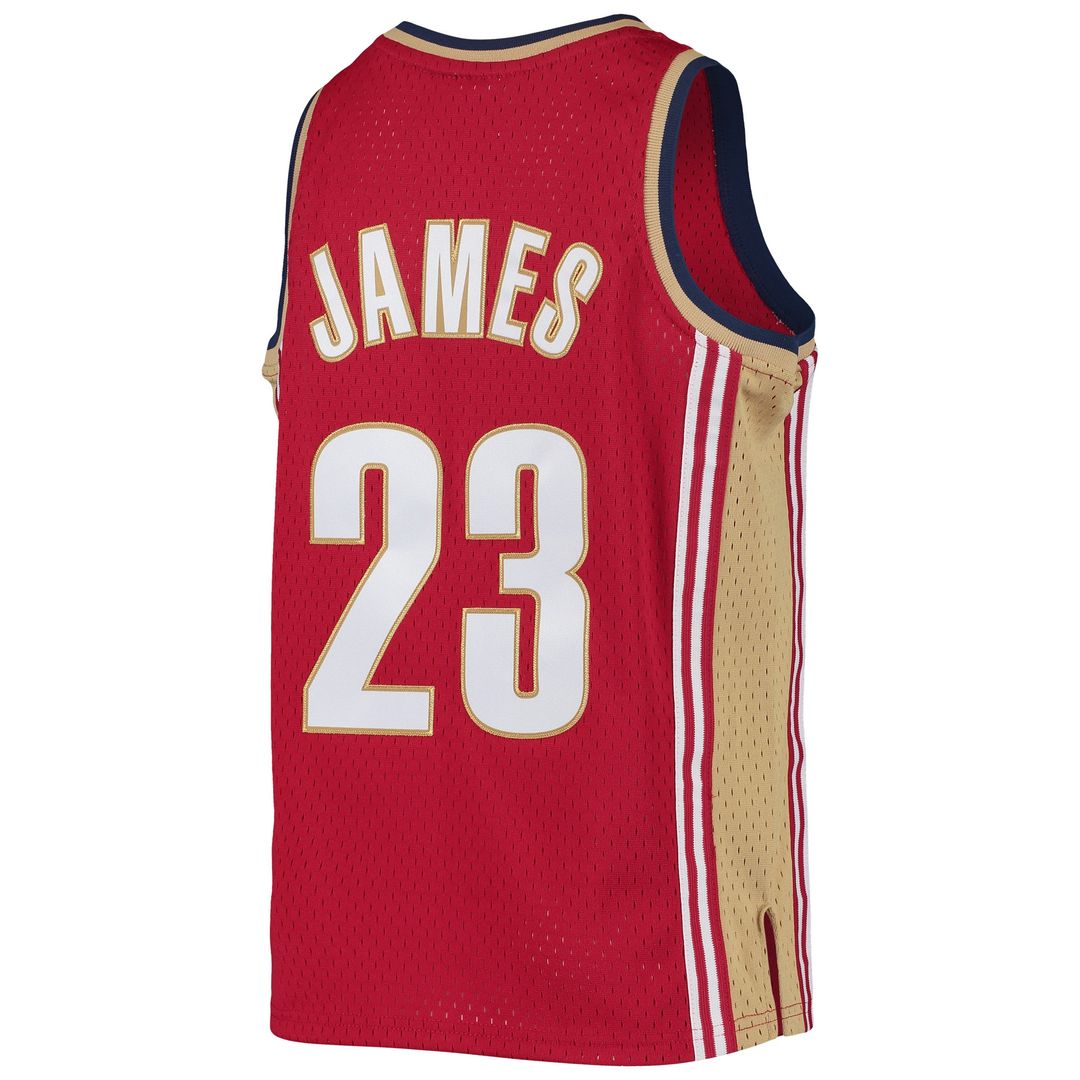 LeBron James Cleveland Cavaliers Mitchell & Ness Youth 2003-04 Hardwood Classics Swingman Jersey - Wine Official NBA Team Apparel Basketball Fan Gear
