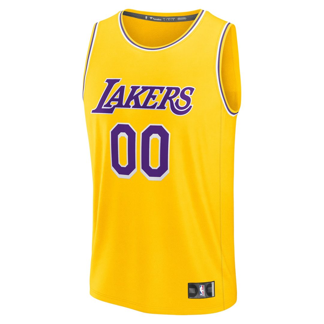 Los Angeles Lakers Fanatics Fast Break Custom Jersey - Icon Edition - Purple Official NBA Team Apparel Basketball Fan Gear